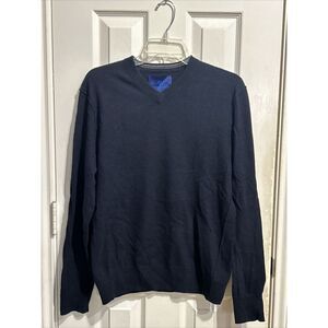 Martin+Osa Blue Cotton Wool Pullover V-Neck Sweater‎ Size S